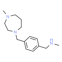 ChemSpider 2D Image | N-Methyl-1-{4-[(4-methyl-1,4-diazepan-1-yl)methyl]phenyl}methanamine | C15H25N3