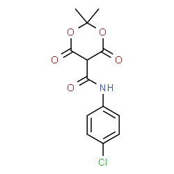 ChemSpider 2D Image | N-(4-Chlorophenyl)-2,2-dimethyl-4,6-dioxo-1,3-dioxane-5-carboxamide | C13H12ClNO5