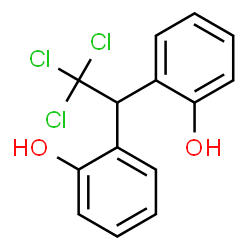 ChemSpider 2D Image | 2,2'-(2,2,2-Trichloro-1,1-ethanediyl)diphenol | C14H11Cl3O2