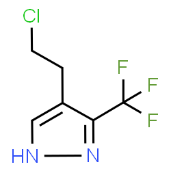ChemSpider 2D Image | 4-(2-Chloroethyl)-3-(trifluoromethyl)-1H-pyrazole | C6H6ClF3N2