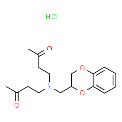ChemSpider 2D Image | 4,4'-[(2,3-Dihydro-1,4-benzodioxin-2-ylmethyl)imino]di(2-butanone) hydrochloride (1:1) | C17H24ClNO4