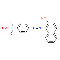 ChemSpider 2D Image | 4-[(2-Hydroxy-1-naphthyl)diazenyl]benzenesulfonic acid | C16H12N2O4S