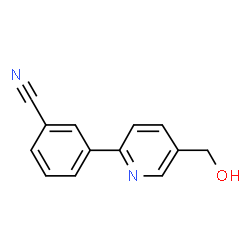 ChemSpider 2D Image | 3-(5-(Hydroxymethyl)pyridin-2-yl)benzonitrile | C13H10N2O