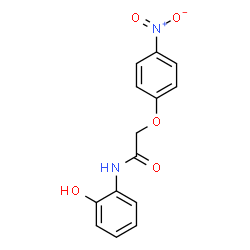 ChemSpider 2D Image | N-(2-Hydroxyphenyl)-2-(4-nitrophenoxy)acetamide | C14H12N2O5
