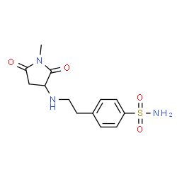 ChemSpider 2D Image | 4-{2-[(1-Methyl-2,5-dioxo-3-pyrrolidinyl)amino]ethyl}benzenesulfonamide | C13H17N3O4S