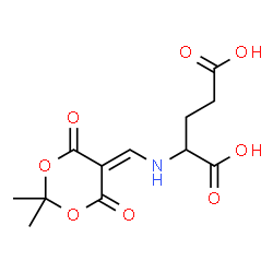 ChemSpider 2D Image | N-[(2,2-Dimethyl-4,6-dioxo-1,3-dioxan-5-ylidene)methyl]glutamic acid | C12H15NO8