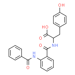 ChemSpider 2D Image | N-[2-(Benzoylamino)benzoyl]tyrosine | C23H20N2O5