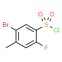 ChemSpider 2D Image | 5-Bromo-2-fluoro-4-methylbenzenesulfonyl chloride | C7H5BrClFO2S