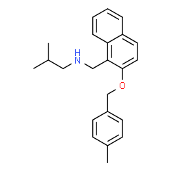 ChemSpider 2D Image | 2-Methyl-N-({2-[(4-methylbenzyl)oxy]-1-naphthyl}methyl)-1-propanamine | C23H27NO