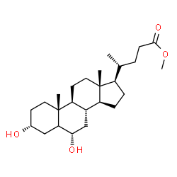 ChemSpider 2D Image | Methyl (3alpha,6alpha)-3,6-dihydroxycholan-24-oate | C25H42O4