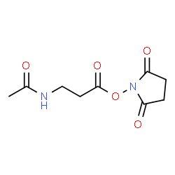 ChemSpider 2D Image | 2,5-Dioxo-1-pyrrolidinyl N-acetyl-beta-alaninate | C9H12N2O5