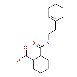 ChemSpider 2D Image | 2-{[2-(1-Cyclohexen-1-yl)ethyl]carbamoyl}cyclohexanecarboxylic acid | C16H25NO3