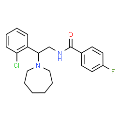 ChemSpider 2D Image | N-[2-(1-Azepanyl)-2-(2-chlorophenyl)ethyl]-4-fluorobenzamide | C21H24ClFN2O