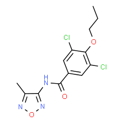 ChemSpider 2D Image | 3,5-Dichloro-N-(4-methyl-1,2,5-oxadiazol-3-yl)-4-propoxybenzamide | C13H13Cl2N3O3