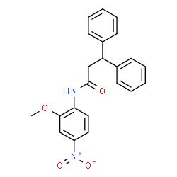ChemSpider 2D Image | N-(2-Methoxy-4-nitrophenyl)-3,3-diphenylpropanamide | C22H20N2O4