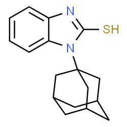 ChemSpider 2D Image | 1-(Adamantan-1-yl)-1,3-dihydro-2H-benzimidazole-2-thione | C17H20N2S
