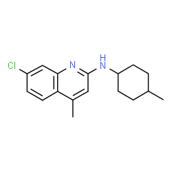 ChemSpider 2D Image | 7-Chloro-4-methyl-N-(4-methylcyclohexyl)-2-quinolinamine | C17H21ClN2
