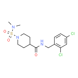 ChemSpider 2D Image | N-(2,4-Dichlorobenzyl)-1-(dimethylsulfamoyl)-4-piperidinecarboxamide | C15H21Cl2N3O3S