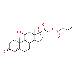 ChemSpider 2D Image | (8xi,9xi,10xi,13xi,14xi)-11,17-Dihydroxy-3,20-dioxopregn-4-en-21-yl butyrate | C25H36O6