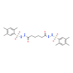 ChemSpider 2D Image | N'~1~,N'~6~-Bis[(2,4,5-trimethylphenyl)sulfonyl]hexanedihydrazide | C24H34N4O6S2