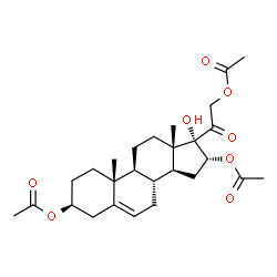 ChemSpider 2D Image | (3beta,16alpha)-17-Hydroxy-20-oxopregn-5-ene-3,16,21-triyl triacetate | C27H38O8