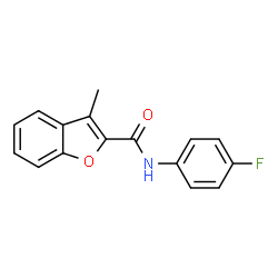 ChemSpider 2D Image | N-(4-Fluorophenyl)-3-methyl-1-benzofuran-2-carboxamide | C16H12FNO2