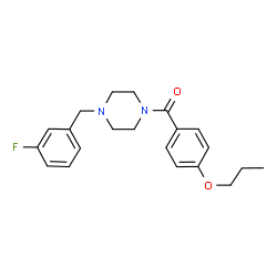 ChemSpider 2D Image | [4-(3-Fluorobenzyl)-1-piperazinyl](4-propoxyphenyl)methanone | C21H25FN2O2