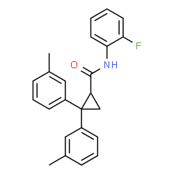 ChemSpider 2D Image | N-(2-Fluorophenyl)-2,2-bis(3-methylphenyl)cyclopropanecarboxamide | C24H22FNO