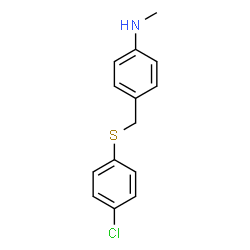 ChemSpider 2D Image | 4-{[(4-Chlorophenyl)sulfanyl]methyl}-N-methylaniline | C14H14ClNS
