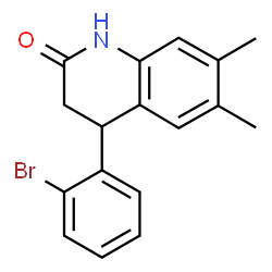 ChemSpider 2D Image | 4-(2-Bromophenyl)-6,7-dimethyl-3,4-dihydro-2(1H)-quinolinone | C17H16BrNO