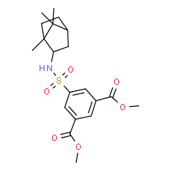 ChemSpider 2D Image | Dimethyl 5-[(1,7,7-trimethylbicyclo[2.2.1]hept-2-yl)sulfamoyl]isophthalate | C20H27NO6S