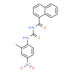 ChemSpider 2D Image | N-[(2-Methyl-4-nitrophenyl)carbamothioyl]-1-naphthamide | C19H15N3O3S