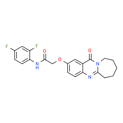 ChemSpider 2D Image | N-(2,4-Difluorophenyl)-2-[(12-oxo-6,7,8,9,10,12-hexahydroazepino[2,1-b]quinazolin-2-yl)oxy]acetamide | C21H19F2N3O3
