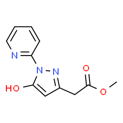 ChemSpider 2D Image | Methyl [5-hydroxy-1-(2-pyridinyl)-1H-pyrazol-3-yl]acetate | C11H11N3O3