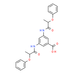 ChemSpider 2D Image | 3,5-bis(2-phenoxypropanamido)benzoic acid | C25H24N2O6