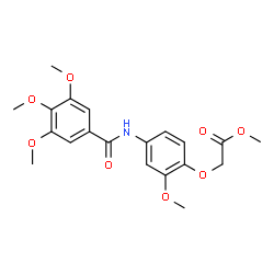 ChemSpider 2D Image | Methyl {2-methoxy-4-[(3,4,5-trimethoxybenzoyl)amino]phenoxy}acetate | C20H23NO8