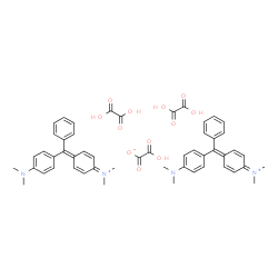 ChemSpider 2D Image | [4-[(4-dimethylaminophenyl)-phenyl-methylene]cyclohexa-2,5-dien-1-ylidene]-dimethyl-ammonium; 2-hydroxy-2-oxo-acetate; oxalic acid | C52H55N4O12