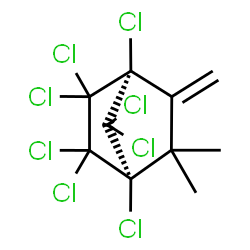 ChemSpider 2D Image | (1R,4S)-1,2,2,3,3,4,7,7-Octachloro-5,5-dimethyl-6-methylenebicyclo[2.2.1]heptane | C10H8Cl8
