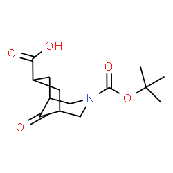 ChemSpider 2D Image | 3-[(tert-Butoxy)carbonyl]-9-oxo-3-azabicyclo[3.3.1]nonane-7-carboxylic acid | C14H21NO5