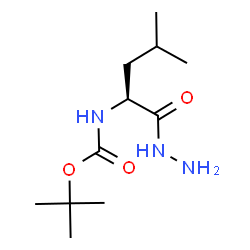 ChemSpider 2D Image | 2-Methyl-2-propanyl [(2S)-1-hydrazino-4-methyl-1-oxo-2-pentanyl]carbamate | C11H23N3O3