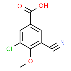 ChemSpider 2D Image | 3-Chloro-5-cyano-4-methoxybenzoic acid | C9H6ClNO3