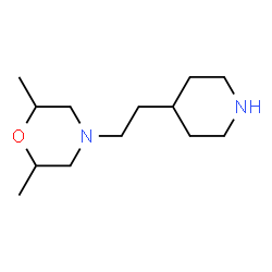 ChemSpider 2D Image | 2,6-Dimethyl-4-[2-(4-piperidinyl)ethyl]morpholine | C13H26N2O