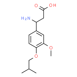ChemSpider 2D Image | 3-Amino-3-(4-isobutoxy-3-methoxyphenyl)propanoic acid | C14H21NO4