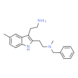 ChemSpider 2D Image | 2-(2-{2-[BENZYL(METHYL)AMINO]ETHYL}-5-METHYL-1H-INDOL-3-YL)ETHANAMINE | C21H27N3