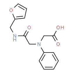 ChemSpider 2D Image | Glycine, N-[2-[(2-furanylmethyl)amino]-2-oxoethyl]-N-phenyl- | C15H16N2O4