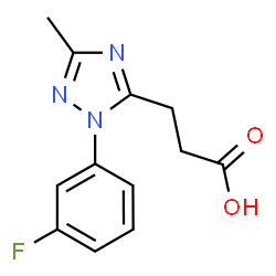ChemSpider 2D Image | 3-[2-(3-fluorophenyl)-5-methyl-1,2,4-triazol-3-yl]propanoic acid | C12H12FN3O2