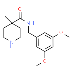 ChemSpider 2D Image | N-(3,5-Dimethoxybenzyl)-4-methyl-4-piperidinecarboxamide | C16H24N2O3