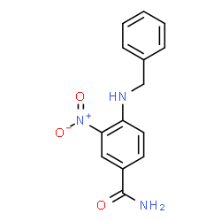 ChemSpider 2D Image | 4-(Benzylamino)-3-nitrobenzamide | C14H13N3O3