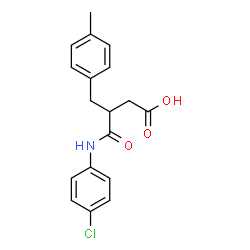 ChemSpider 2D Image | 4-(4-chloroanilino)-3-(4-methylbenzyl)-4-oxobutanoic acid | C18H18ClNO3