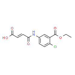 ChemSpider 2D Image | (2E)-4-{[4-Chloro-3-(ethoxycarbonyl)phenyl]amino}-4-oxo-2-butenoic acid | C13H12ClNO5